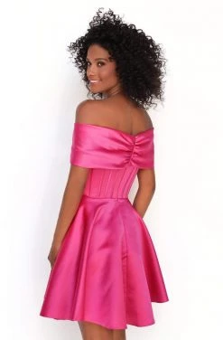 Tarik Ediz - 50605 Off-Shoulder A-Line Short Dress