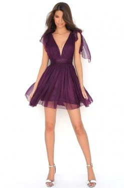 Tarik Ediz - 50606 Ruched A-Line Cocktail Dress