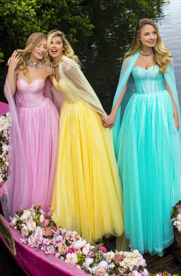 Formal Gowns Tarik Ediz - 50617 Strapless Corset Bodice Chiffon Gown 7 Formal Gowns Tarik Ediz - 50617 Strapless Corset Bodice Chiffon Gown