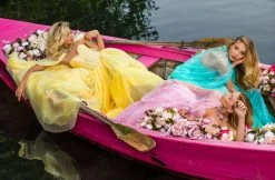 Formal Gowns Tarik Ediz - 50617 Strapless Corset Bodice Chiffon Gown 26 Formal Gowns Tarik Ediz - 50617 Strapless Corset Bodice Chiffon Gown