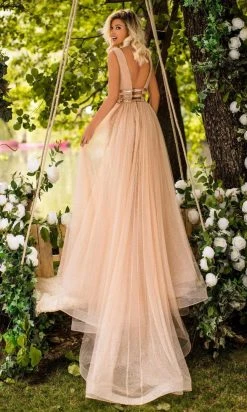 Tarik Ediz - 50643 Beaded Embroidered Sheath Gown With Overskirt Formal Gowns 6 Tarik Ediz - 50643 Beaded Embroidered Sheath Gown With Overskirt Formal Gowns