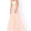 Formal Gowns Tarik Ediz - 50651 Long Strapless Paillette-Ornate Tulle Gown