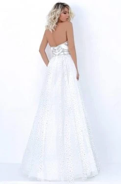 Tarik Ediz - 50681 Embellished Halter A-line Dress