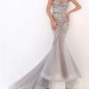 Tarik Ediz - 50687 Strapless Beaded Scallop Motif Long Gown 2 Tarik Ediz - 50687 Strapless Beaded Scallop Motif Long Gown