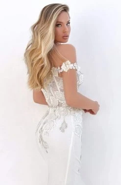 Formal Gowns Tarik Ediz - 50702 Floral Appliqued Corset Mermaid Gown 7 Formal Gowns Tarik Ediz - 50702 Floral Appliqued Corset Mermaid Gown