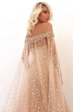 Tarik Ediz - 50707 Embroidered Off-Shoulder Ballgown