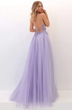 Tarik Ediz - 50724 Appliqued Lace Peplum A-Line Gown Formal Gowns