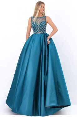 Tarik Ediz - 50726 Jeweled Lattice Illusion Bodice Ballgown