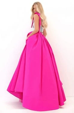 Tarik Ediz - 50735 Sequin Crop Top Bow Tie Strap Two-Piece Ballgown Formal Gowns