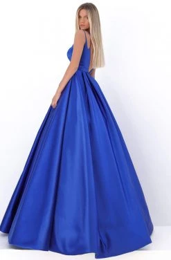Tarik Ediz - 50736 Halter Neck Pleated Ballgown