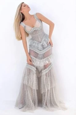 Tarik Ediz - 50749 Sweetheart Ruffle A-Line Dress Formal Gowns