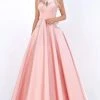 Tarik Ediz - 50752 Jeweled Cutout Bodice Long Satin Gown Formal Gowns