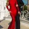 Tarik Ediz - 50756 Long Sleeve Bateau Embellished Trumpet Dress Formal Gowns 1 Tarik Ediz - 50756 Long Sleeve Bateau Embellished Trumpet Dress Formal Gowns