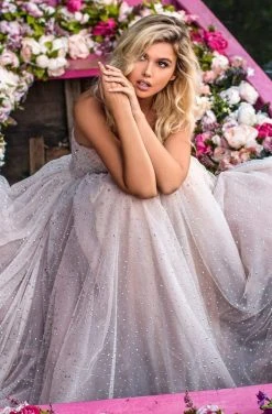 Tarik Ediz - 50764 Embellished Sweetheart Ballgown With Cape