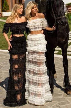 Formal Gowns Tarik Ediz - 50765 Two-Piece Ruffle Tiered Off Shoulder Gown 19 Formal Gowns Tarik Ediz - 50765 Two-Piece Ruffle Tiered Off Shoulder Gown