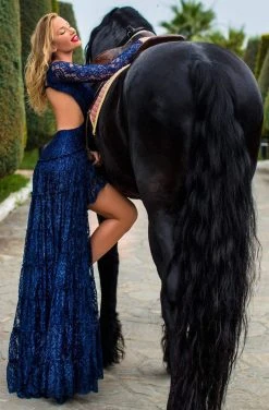 Formal Gowns Tarik Ediz - 50775 Embroidered Long Sleeve Bateau Sheath Dress