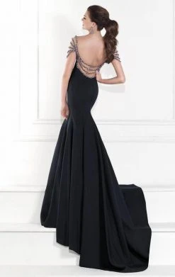 Tarik Ediz 92593 Sweetheart Neck Beaded Illusion Evening Gown