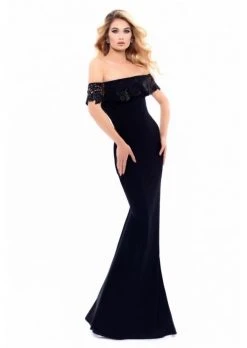 Tarik Ediz - 93308 Lace Off-Shoulder Trumpet Dress