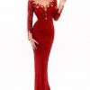 Tarik Ediz - 93334 Illusion Neckline Lace Embellished Evening Gown 2 Tarik Ediz - 93334 Illusion Neckline Lace Embellished Evening Gown