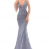 Tarik Ediz - 93468 Jeweled Plunging Glitter Jersey Mermaid Gown 1 Tarik Ediz - 93468 Jeweled Plunging Glitter Jersey Mermaid Gown