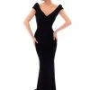 Tarik Ediz - 93477 Fitted Cowl Evening Dress