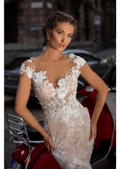 Tarik Ediz - 93602 Floral Embroidered Mermaid Dress With Train 23 Tarik Ediz - 93602 Floral Embroidered Mermaid Dress With Train