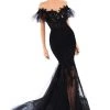 Formal Gowns Tarik Ediz - 93645 Bedazzled Illusion Neck Mermaid Dress With Train 1 Formal Gowns Tarik Ediz - 93645 Bedazzled Illusion Neck Mermaid Dress With Train