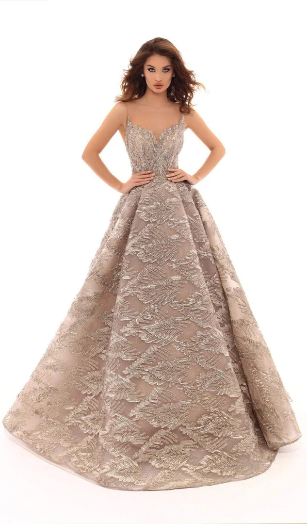 Tarik Ediz - 93652 Embellished Illusion Bateau Tulle Ballgown 3 Tarik Ediz - 93652 Embellished Illusion Bateau Tulle Ballgown