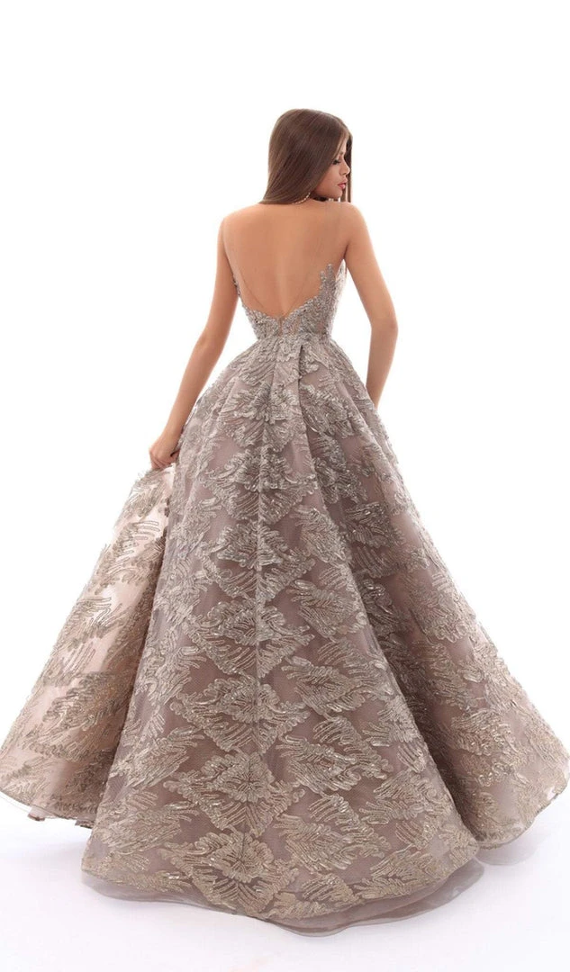 Tarik Ediz - 93652 Embellished Illusion Bateau Tulle Ballgown 4 Tarik Ediz - 93652 Embellished Illusion Bateau Tulle Ballgown