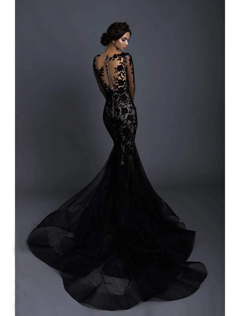 Tarik Ediz - 93656 Floral Applique Illusion Bateau Mermaid Dress 10 Tarik Ediz - 93656 Floral Applique Illusion Bateau Mermaid Dress