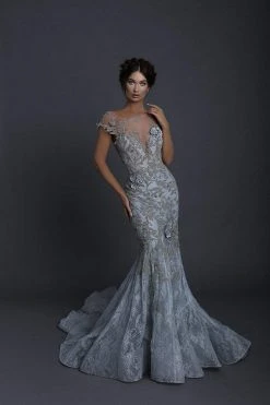 Tarik Ediz - 93661 Floral Embroidered Illusion Bateau Mermaid Dress Formal Gowns 14 Tarik Ediz - 93661 Floral Embroidered Illusion Bateau Mermaid Dress Formal Gowns