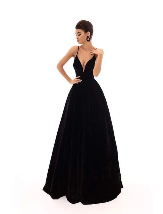Tarik Ediz - 93698 Sleeveless Plunging V-neck Empire Ballgown 3 Tarik Ediz - 93698 Sleeveless Plunging V-neck Empire Ballgown