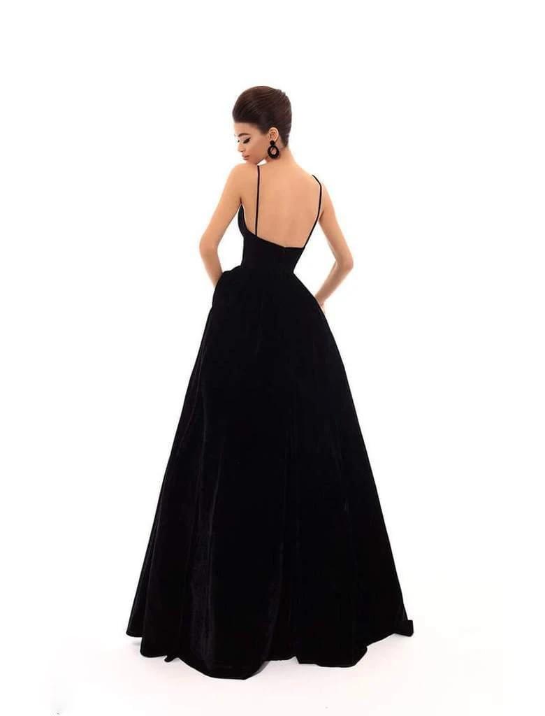 Tarik Ediz - 93698 Sleeveless Plunging V-neck Empire Ballgown 4 Tarik Ediz - 93698 Sleeveless Plunging V-neck Empire Ballgown