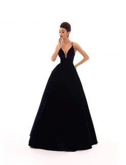 Tarik Ediz - 93698 Sleeveless Plunging V-neck Empire Ballgown 11 Tarik Ediz - 93698 Sleeveless Plunging V-neck Empire Ballgown