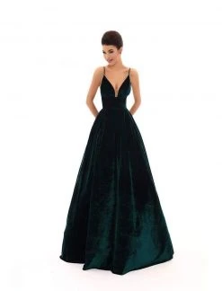 Tarik Ediz - 93698 Sleeveless Plunging V-neck Empire Ballgown 10 Tarik Ediz - 93698 Sleeveless Plunging V-neck Empire Ballgown
