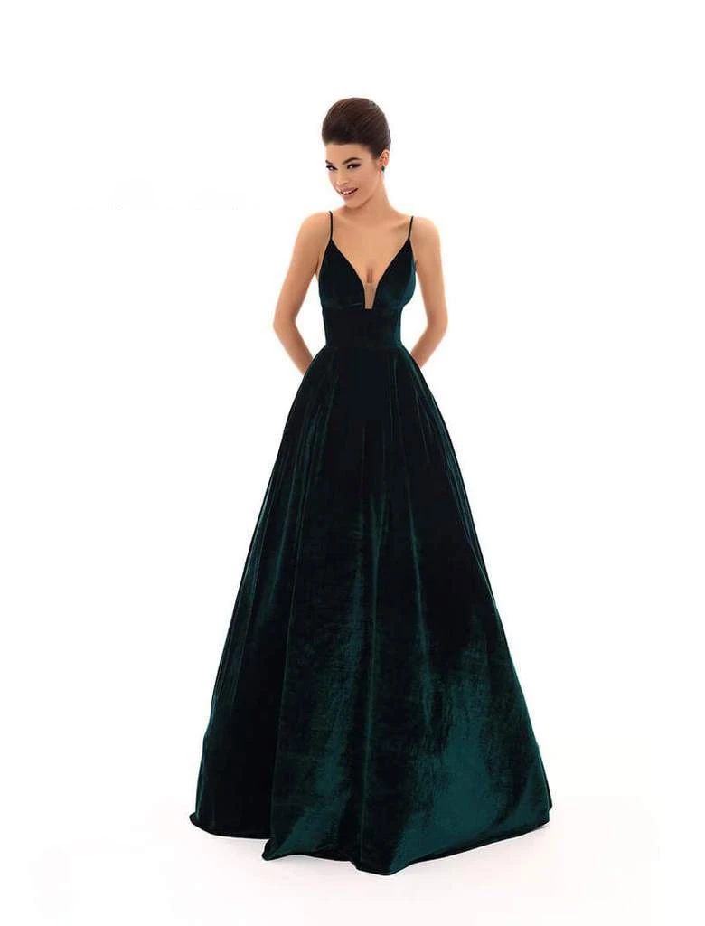 Tarik Ediz - 93698 Sleeveless Plunging V-neck Empire Ballgown 6 Tarik Ediz - 93698 Sleeveless Plunging V-neck Empire Ballgown