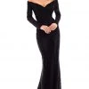 Formal Gowns Tarik Ediz - 93718 Off-Shoulder Trumpet Dress With Second Lace Layer 2 Formal Gowns Tarik Ediz - 93718 Off-Shoulder Trumpet Dress With Second Lace Layer