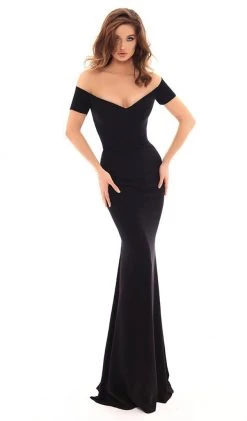 Formal Gowns Tarik Ediz - 93718 Off-Shoulder Trumpet Dress With Second Lace Layer 7 Formal Gowns Tarik Ediz - 93718 Off-Shoulder Trumpet Dress With Second Lace Layer