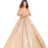 Tarik Ediz - 93730 Plunging Off-Shoulder Pleated Ballgown Formal Gowns