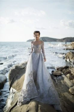 Tarik Ediz - 93754 Illusion Jewel Lace Embroidered Evening Gown Formal Gowns 13 Tarik Ediz - 93754 Illusion Jewel Lace Embroidered Evening Gown Formal Gowns