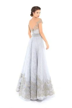 Formal Gowns Tarik Ediz - 93755 Illusion Off-Shoulder A-Line Evening Gown