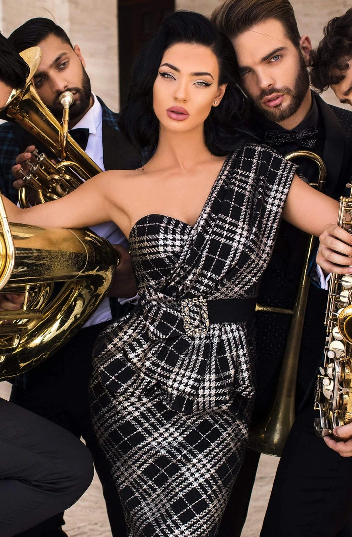 Tarik Ediz - 93801 Embellishments Asymmetric Trumpet Dress Formal Gowns 5 Tarik Ediz - 93801 Embellishments Asymmetric Trumpet Dress Formal Gowns