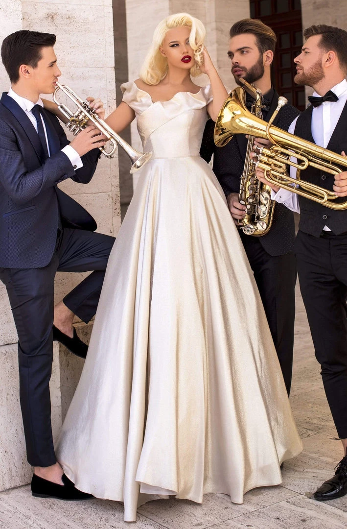 Tarik Ediz - 93805 Ruffled Off Shoulder Iridescent Gown Formal Gowns 3 Tarik Ediz - 93805 Ruffled Off Shoulder Iridescent Gown Formal Gowns