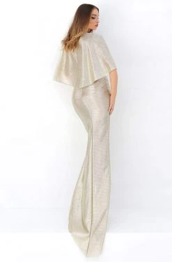 Tarik Ediz - 93807 Deep V-neck Ruched Sheath Dress