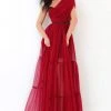 Formal Gowns Tarik Ediz - 93814 Ruched Asymmetrical A-Line Dress