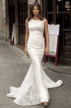 Tarik Ediz - 93820 Embroidered Bateau Trumpet Dress 11 Tarik Ediz - 93820 Embroidered Bateau Trumpet Dress