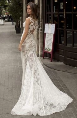 Tarik Ediz - 93820 Embroidered Bateau Trumpet Dress 12 Tarik Ediz - 93820 Embroidered Bateau Trumpet Dress