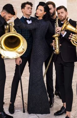 Formal Gowns Tarik Ediz - 93836 Long Sleeve Deep V-neck Trumpet Dress 7 Formal Gowns Tarik Ediz - 93836 Long Sleeve Deep V-neck Trumpet Dress