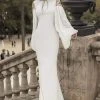 Formal Gowns Tarik Ediz - 93872 Embellished Long Sleeve Bateau Fitted Dress