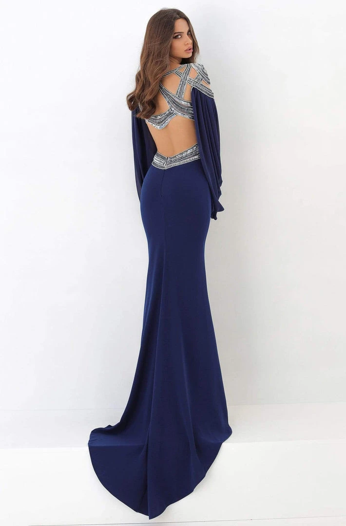 Formal Gowns Tarik Ediz - 93872 Embellished Long Sleeve Bateau Fitted Dress 7 Formal Gowns Tarik Ediz - 93872 Embellished Long Sleeve Bateau Fitted Dress